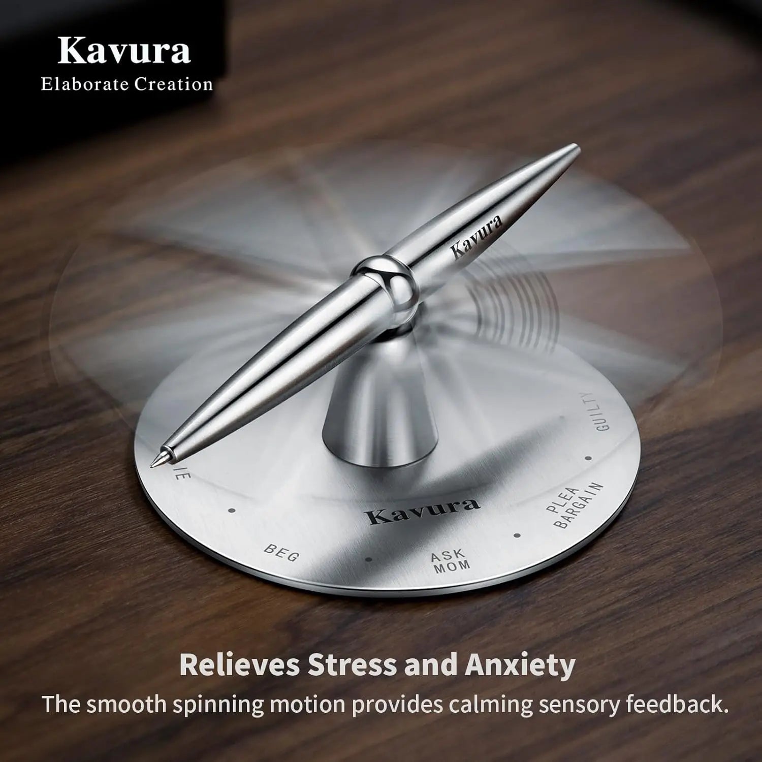 Spin Decision Pen for Legal Professionals – CNC-Machined 316L Stainless Steel Fidget Pen with Magnetic Stand | Smooth Gel Ink Writing | Legal-Themed Decision Spinner & Stress-Relief Desk Gift