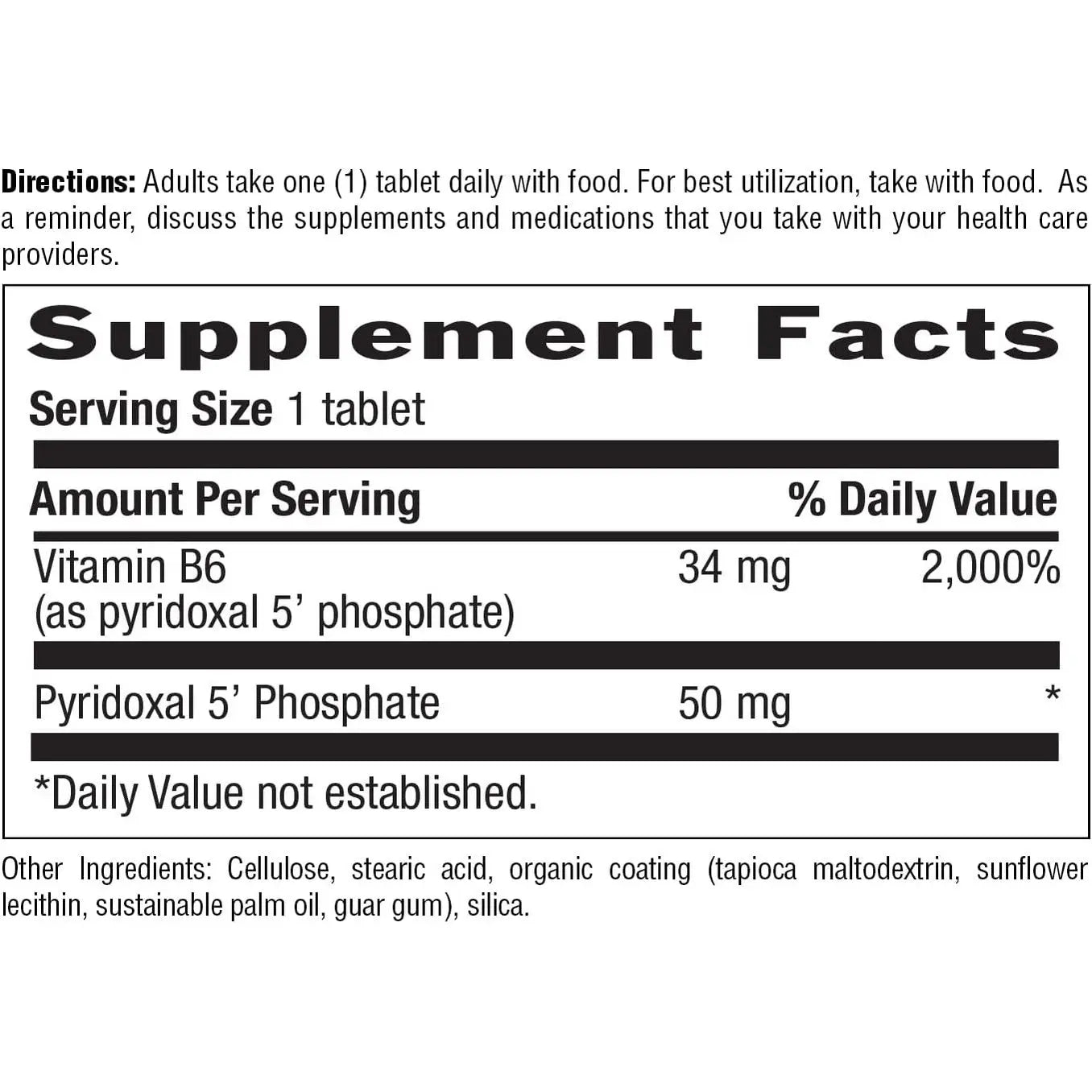 Country Life P-5-P Vitamin B6 – Bioavailable Pyridoxal-5-Phosphate Supplement for Energy, Nervous System Support, and Red Blood Cell Growth – Certified Gluten Free, Vegan, Non-GMO – 100 Capsules