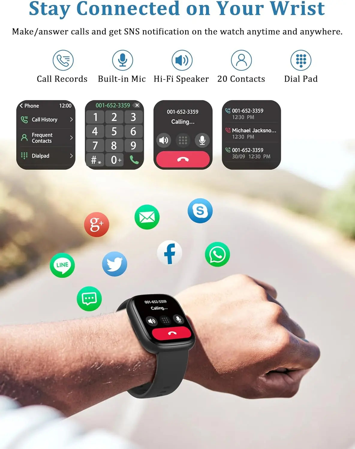 Smart Watch, Alexa Built-in, Answer/Make Calls Smart Watch Women Men, 1.83’’ Smartwatch IP68 Waterproof Sports Watch, Heart Rate SpO2 Sleep Stress Monitor, Step Counter Watch for Android & iOS Phone