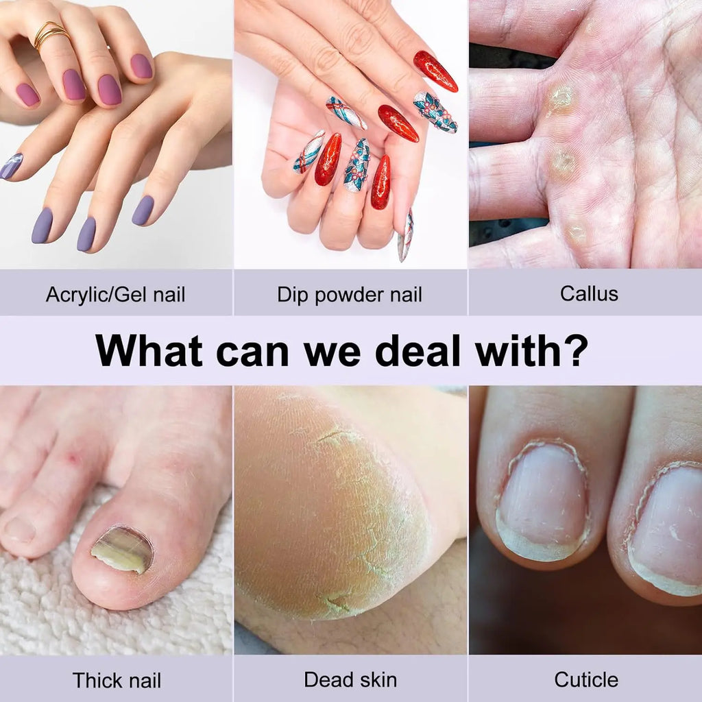 Nail drill for acrylic gel dip powder callus and cuticle care