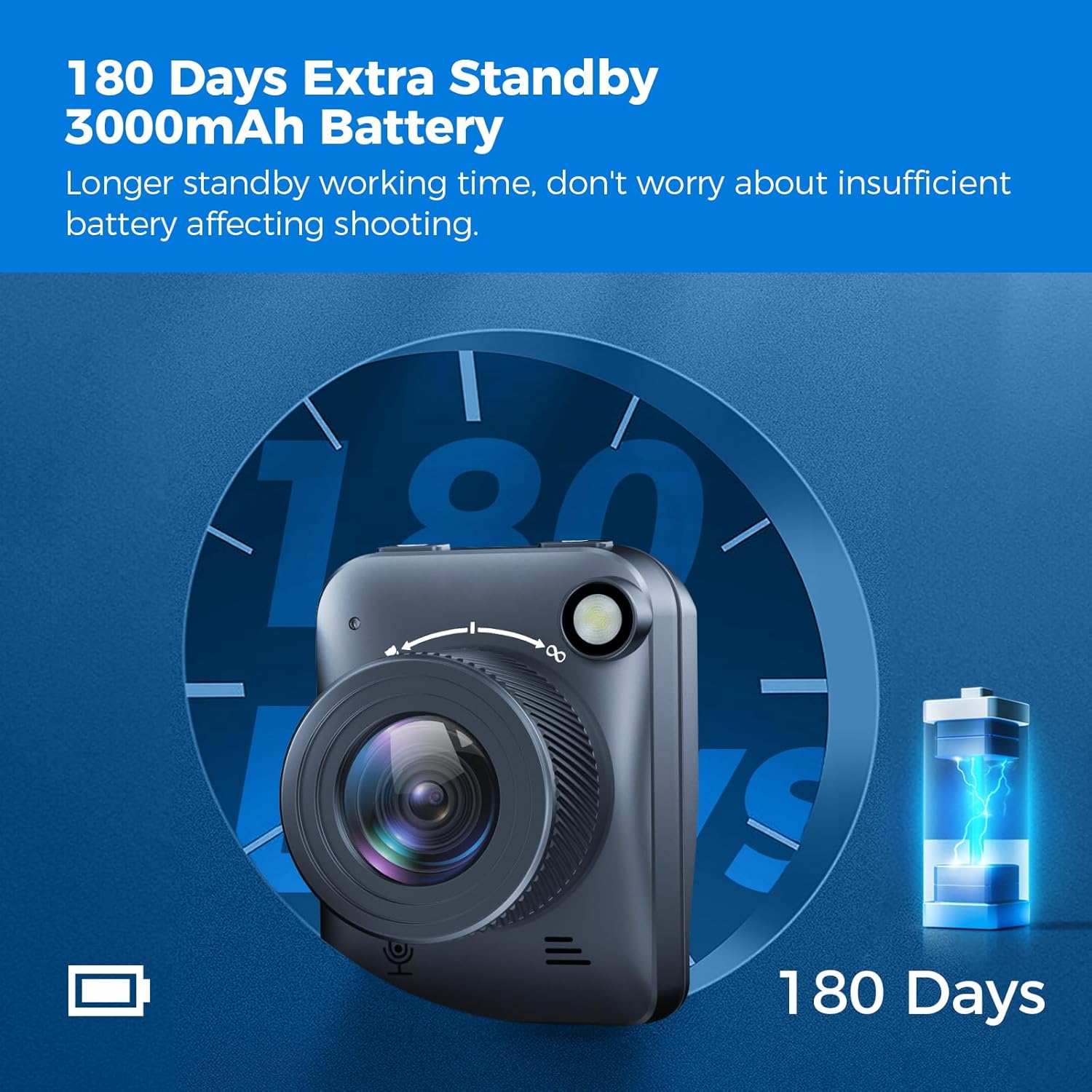 Time Lapse Camera, 4K FHD Time-Lapse Camera for Outdoor Use, Waterproof According to IP66, for Recording Construction, Weather and Plants, 6 Months Battery Life, 32 GB TF Card Included