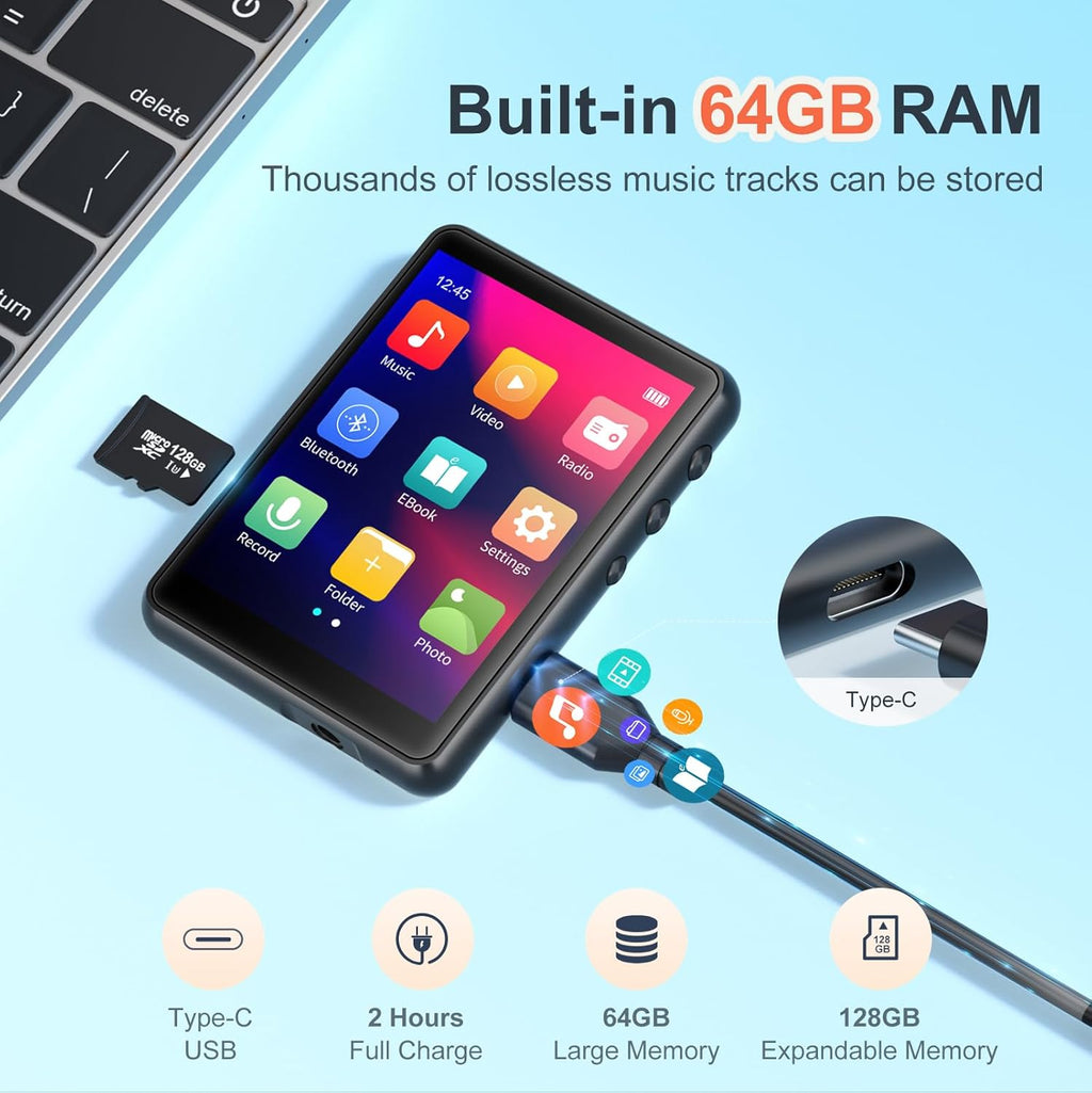 MECHEN 64GB MP3 Player Bluetooth