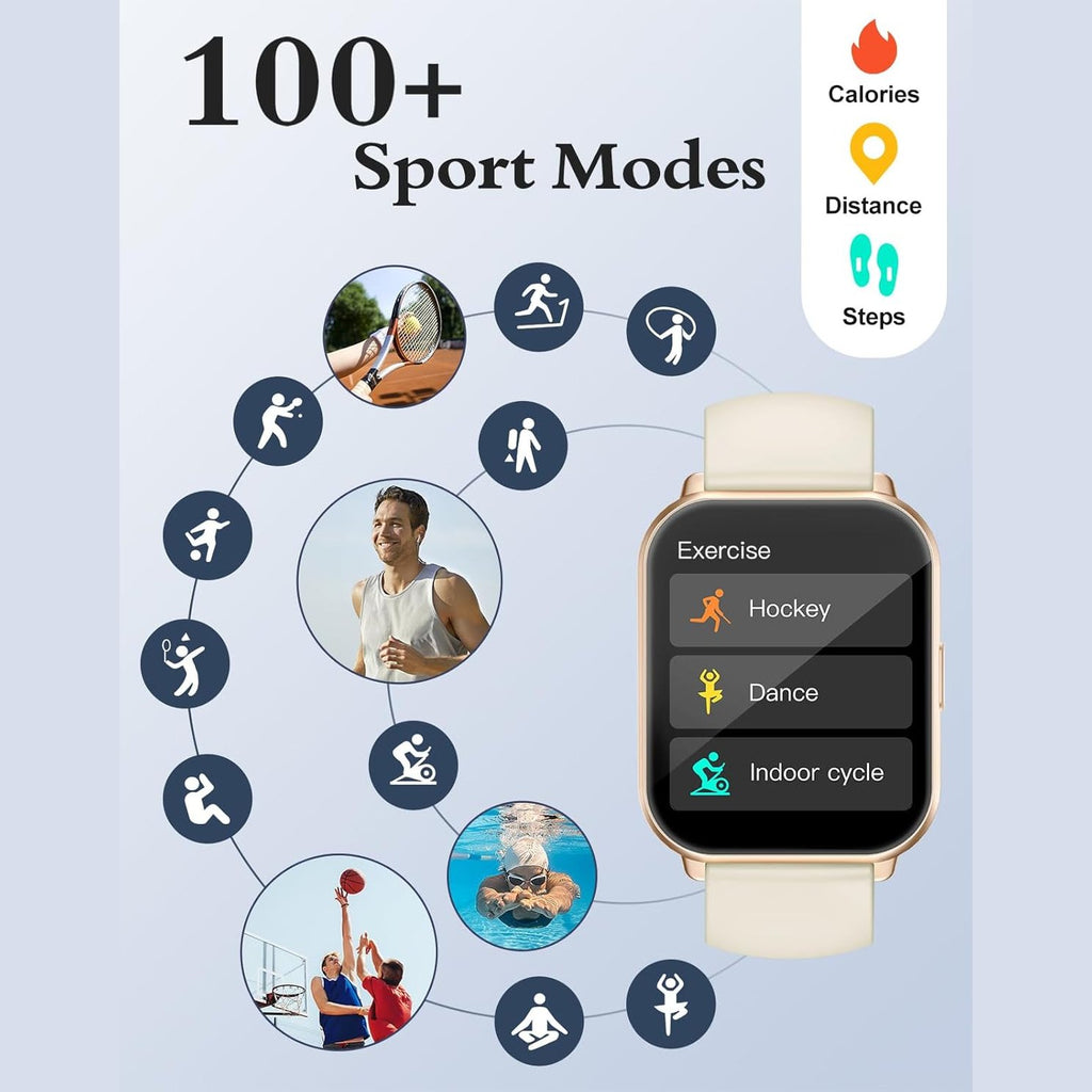 RUIMEN Smart Watch Answer Dial Call,Smart Watches for Women Men HD Touch Screen Fitness watch with SpO2-Monitor Heart Rate Sleep Monitor Pedometer Watch Multi Sports Mode for Android iOS