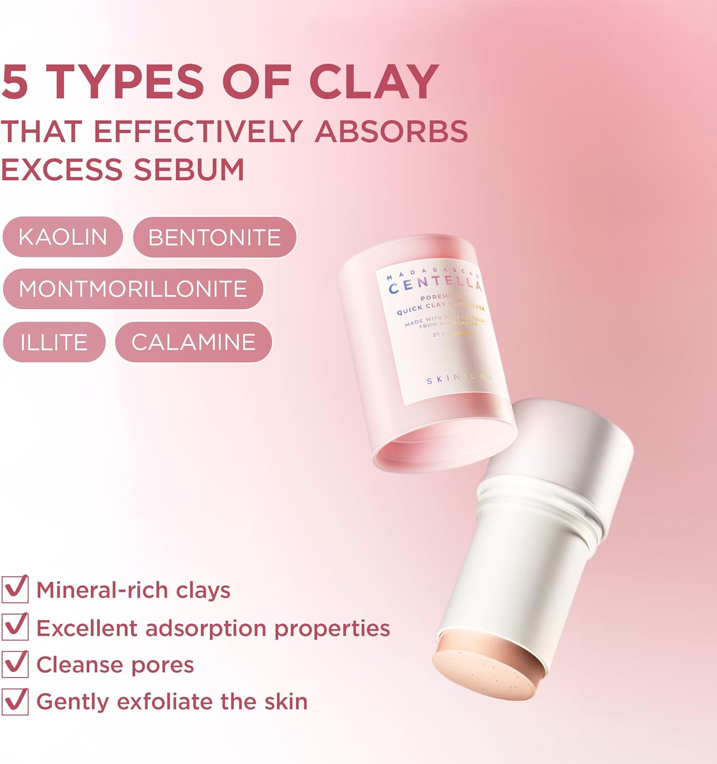 SKIN1004 Madagascar Centella Poremizing Quick Clay Stick Mask 27g