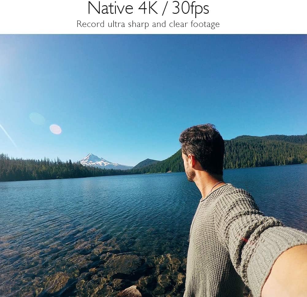 AKASO V50 X Sports Camera 4K with 64GB microSDXC U3 Memory Card Action Camera WiFi 20MP Waterproof Water Camera 40M with Touch Screen Remote Control Multi Accessory