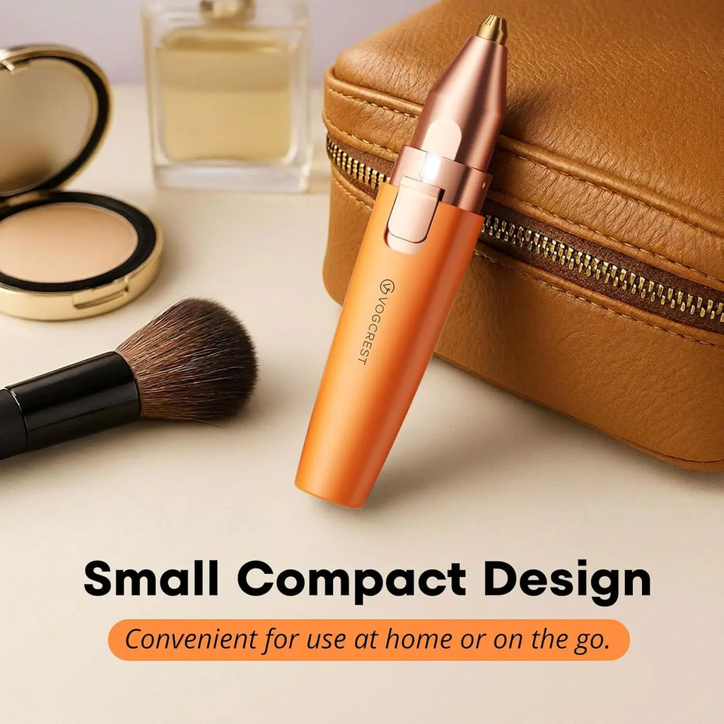 VG VOGCREST Facial Hair Removal: 2-in-1 Electric Eyebrow Trimmer for Women - Rechargeable USB-C Portable Painless Shaver Hair Remover for Home Travel