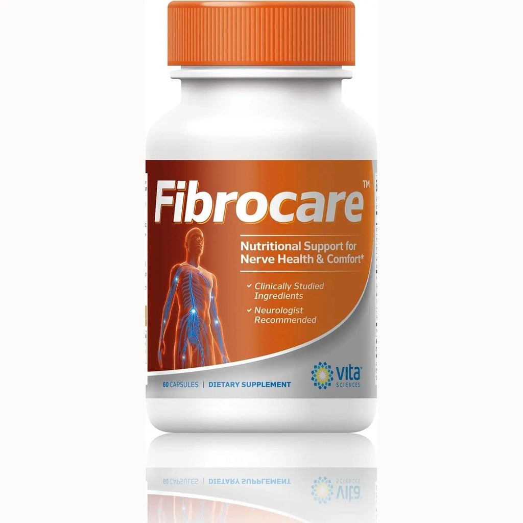 Vita Sciences FibroCare Fibromyalgia Supplement for Fast Repair Nerve Health. Natural R-ALA Form 40x Strength with Vitamins and Antioxidants to Renew and Revitalize Feet, Hands, Legs, and Toes. 60 Ct.
