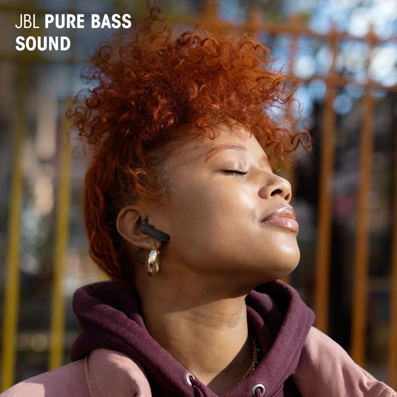 JBL Wave Flex 2 Wireless Bluetooth In-Ear Headphones with 40H Playback Time, Pure Bass Sound, Smart Ambient Technology, IP54 Water and Dust Proof, Multipoint Connection, Pink