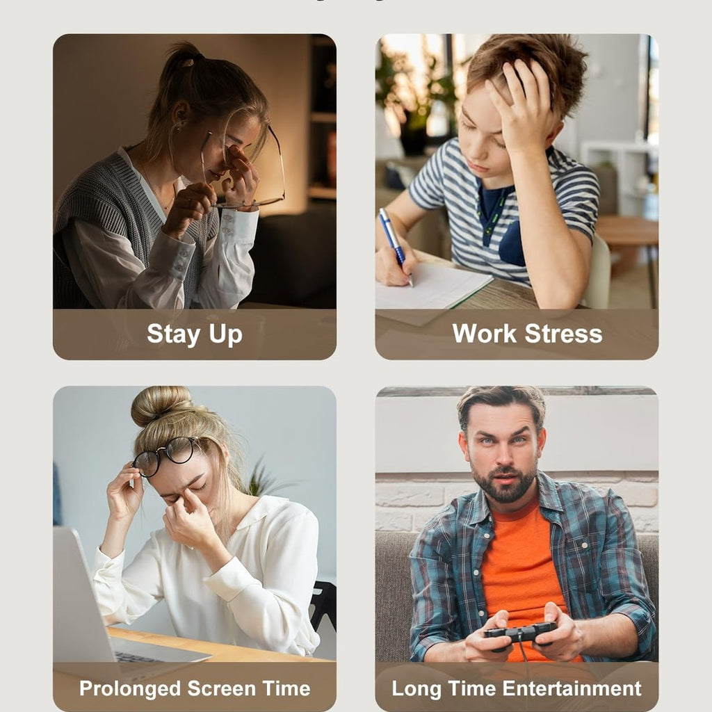 Eye Massager with Heat, Eye Care Face Massager, Heated Eye Mask with Bluetooth Music, Eye Machine for Relax Eye Strain Dark Circle Eye Bags, Gifts for Men/Women