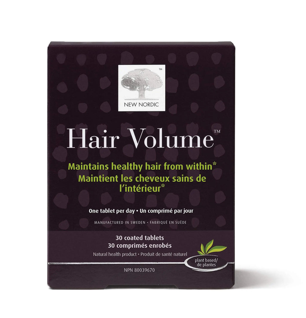 NEW NORDIC Hair Volume Tablets, 3000 mcg Biotin & Biopectin Apple Extract, Hair Vitamins to Support Natural Hair Growth, 90 Count (Pack of 1)