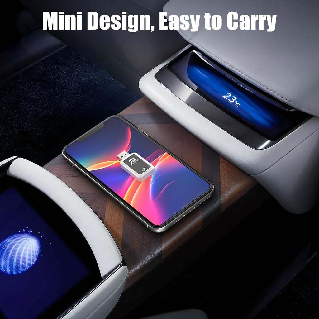 PWAYTEK Wireless CarPlay Adapter 2025 for iPhone – Convert Wired to Wireless CarPlay, 5GHz WiFi & Bluetooth 5.0, Plug & Play, Auto-Connect, Compatible with Cars 2016+ & iOS 10+