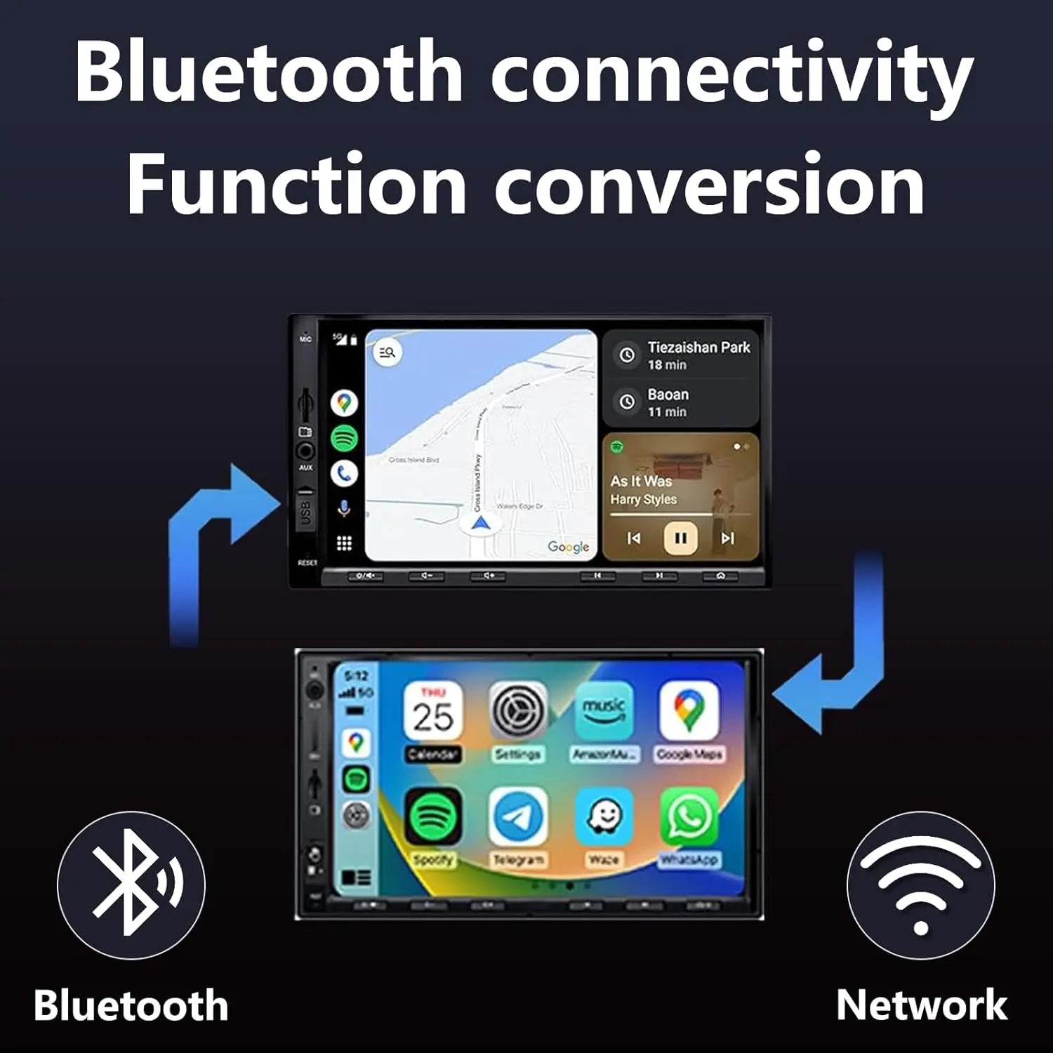 Aieloar Wireless CarPlay Adapter UK for iPhone, Wireless Carplay Dongle adaptor with Fast Connection-90 Degrees