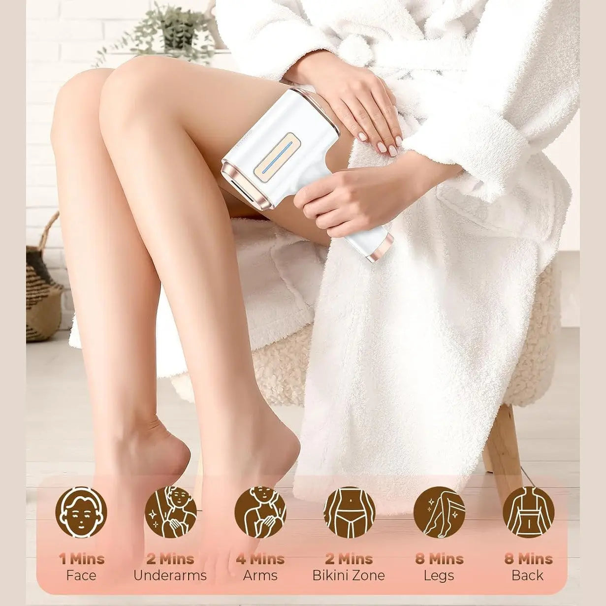 VivaEase Laser Hair Removal, 999,900+ Flashes IPL Hair Removal Device for Women and Men, Ice-Cooling Painless Laser Hair Removal, At-Home Hair Remover for Armpits Back Facial Legs Arms Bikini Line