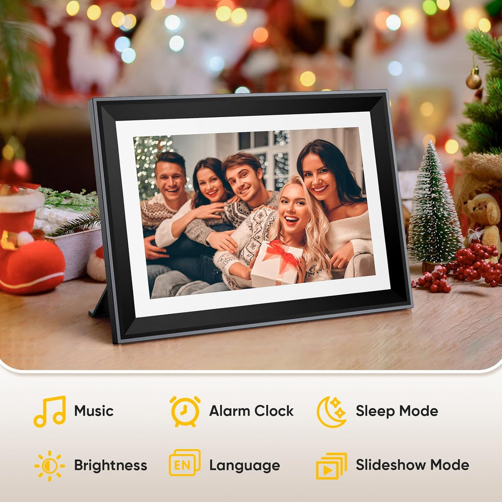 FamBrow 10.1 Inch WiFi Digital Photo Frame, Electronic Picture Frame with 16GB Storage+32GB Card, Digital Picture Frame with 1280x800 HD IPS Touch Screen, Instant Photo/Video Sharing via App