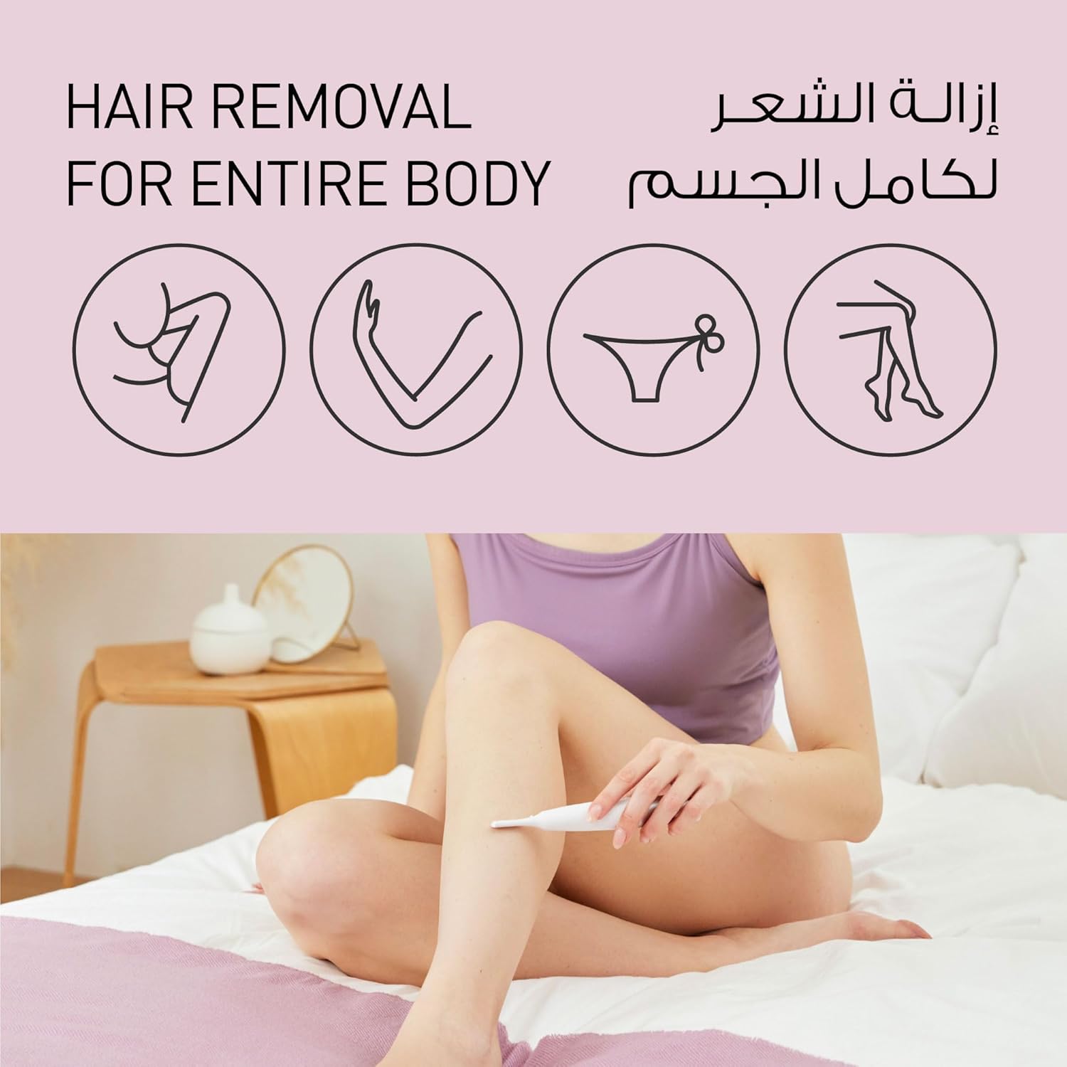 Panasonic 5-in-1 Full waterproof Women Multi-grooming Kit with dedicated trimmer for body and its own bikini trimmer and shaver for gentle full body grooming - ES-WM31-P262