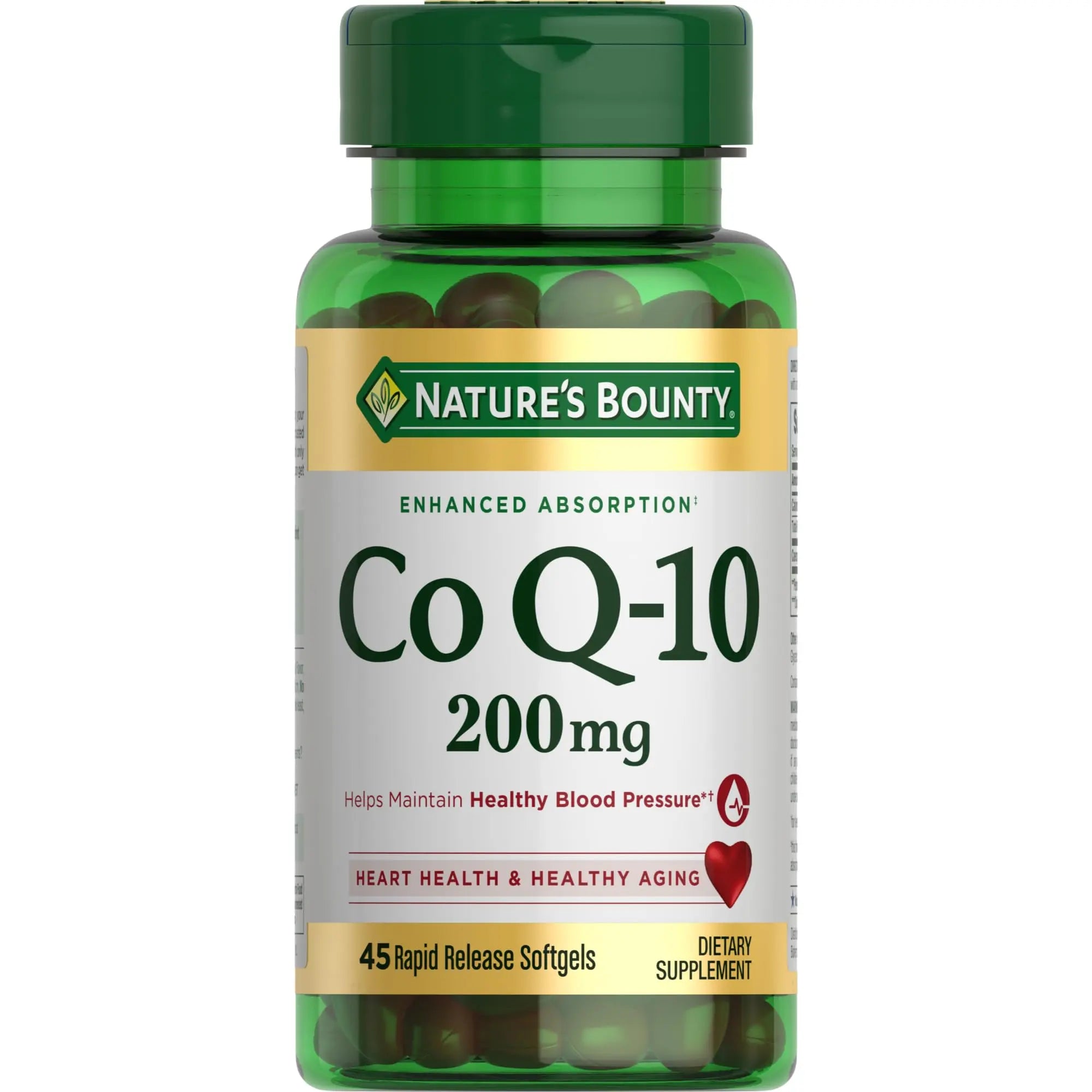 Nature's Bounty Co Q-10 200mg 45 count rapid release softgels bottle