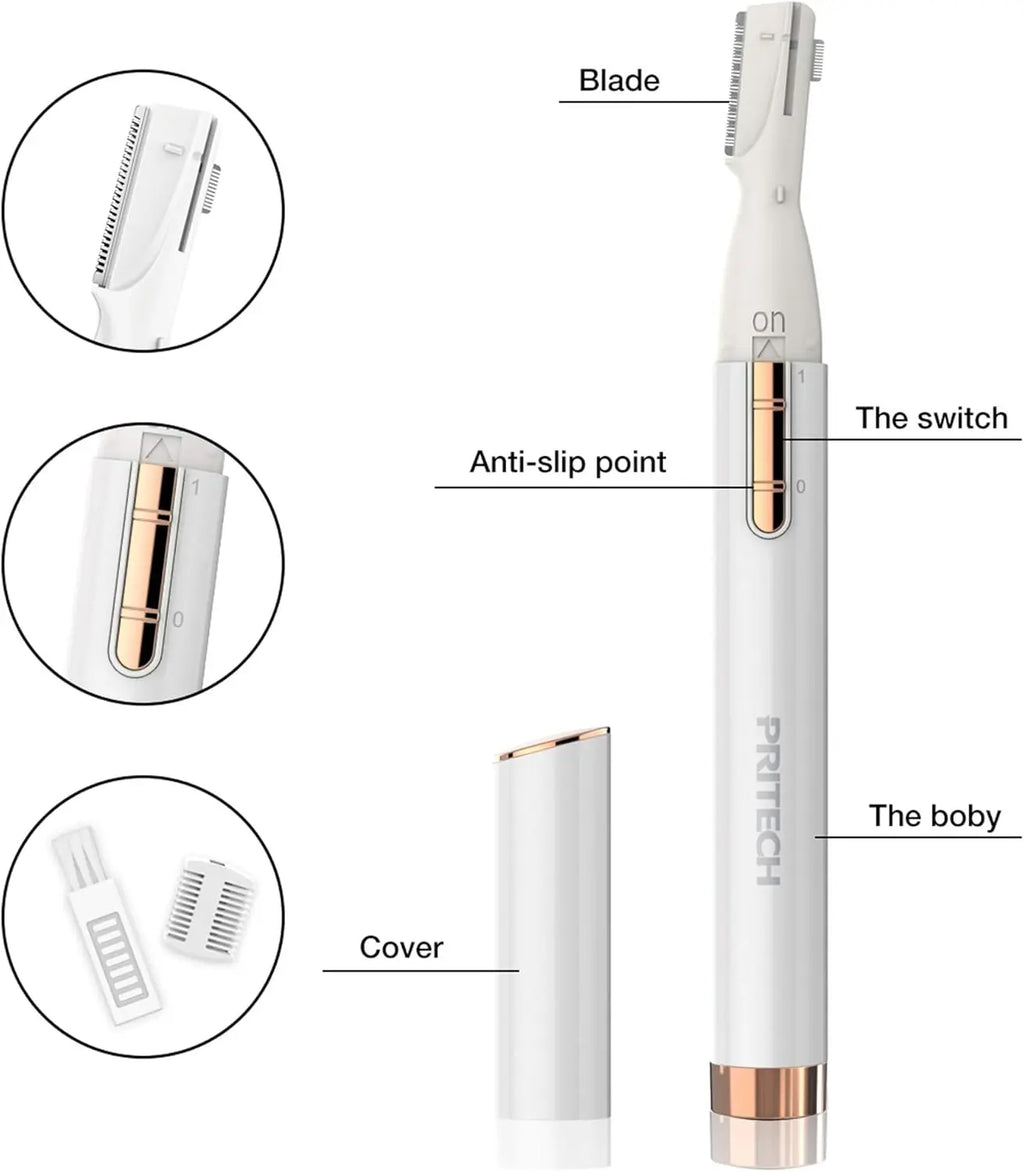 Electric Shaver Women's Eyebrow Razor Trimmer Portable Mini Eyebrow Face Razor Trimmer for Women Eyebrows / Face / Body / Facial Treatment, Precision Shaving, No Risk of Cutting