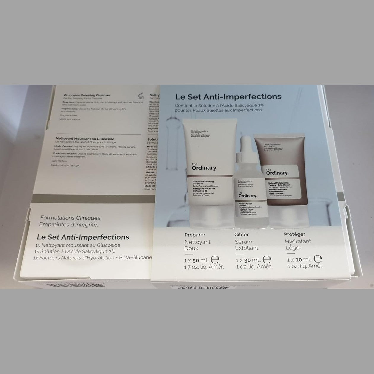 The Ordinary The Clear Set - Glucoside Foaming Cleanser + Salicylic Acid 2% Solution & Natural Moisturizing Factors + Beta Glucan