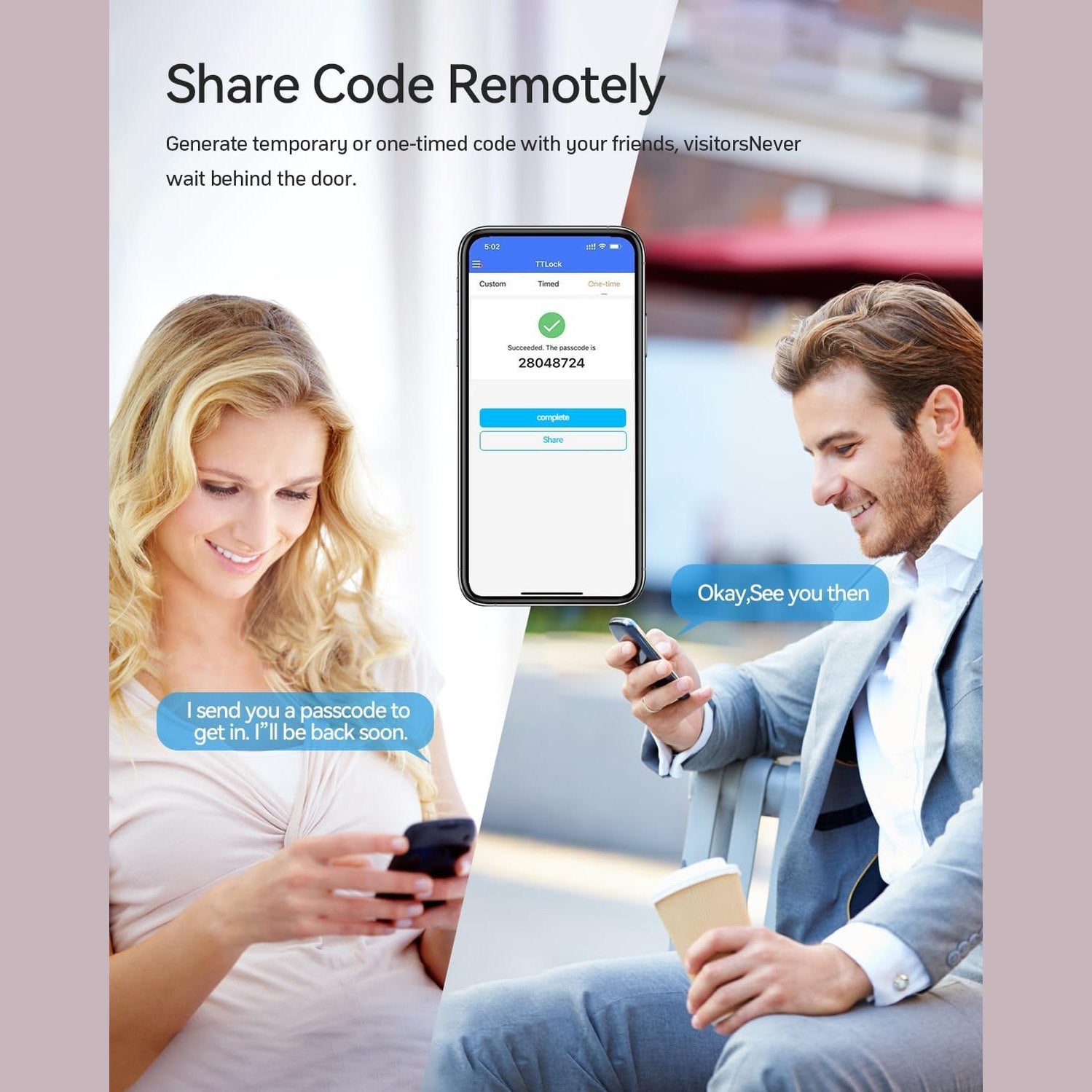 Smart Fingerprint Door Lock Knob - TMZON Keyless Entry Door Lock with Handle 5 in 1 with APP/IC Cards/Codes/Keys/Fingerprints Biometric Electronic Keyless Entry Lock for Bedroom Home Hotel Office