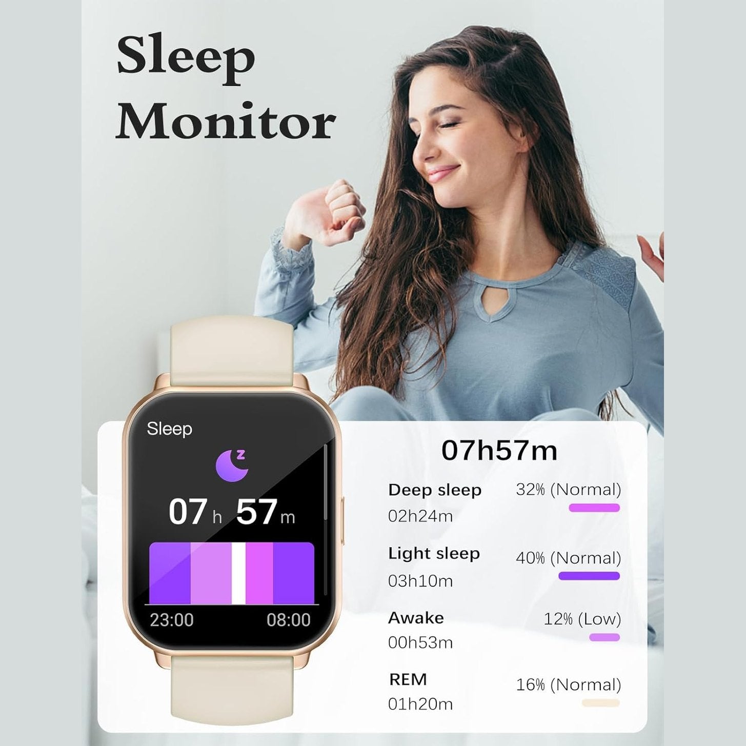 RUIMEN Smart Watch Answer Dial Call,Smart Watches for Women Men HD Touch Screen Fitness watch with SpO2-Monitor Heart Rate Sleep Monitor Pedometer Watch Multi Sports Mode for Android iOS
