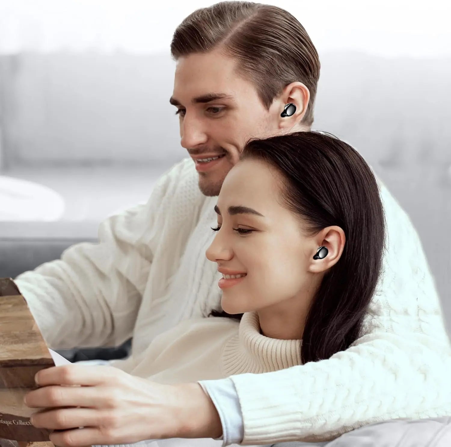 kurdene Bluetooth Wireless Earbuds, S8 pro Deep Bass Sound 38H Playtime IPX8 Waterproof Earphones Call Clear with Microphone in-Ear Bluetooth Headphones