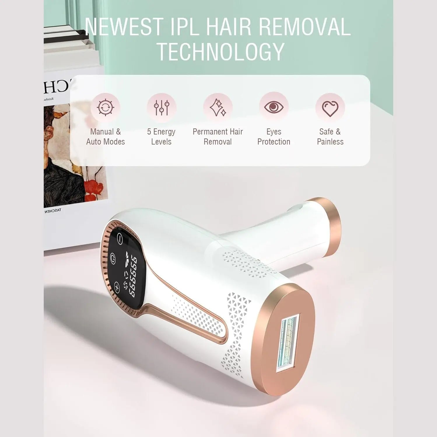 Hair Removal Device Laser Hair Removal for Women and Men IPL Hair Removal At-Home 999,999 Flashes Painless Hair Remover on Armpits Back Legs Arms Face Bikini Line-1