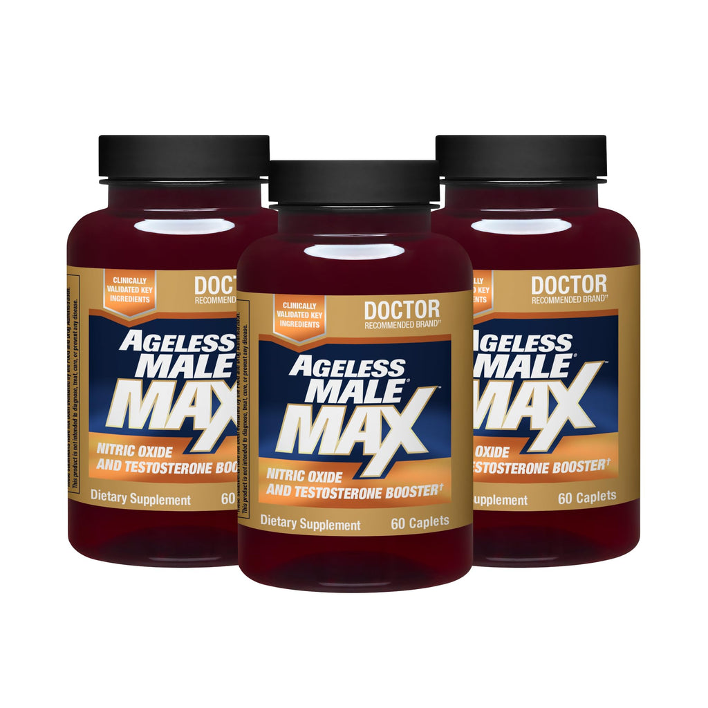 Ageless Male Max Total Testosterone Booster Supplement for Men, 60 Caplets