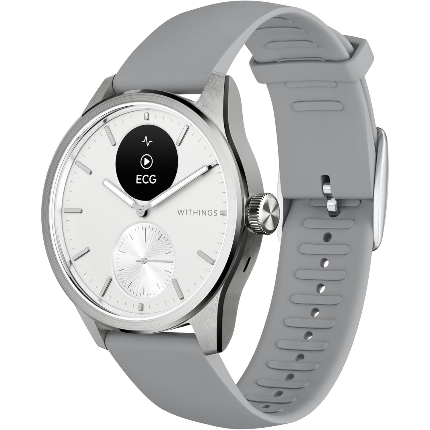 Withings ScanWatch 2 - Hybrid Smart Watch, Heart Rate Monitoring, Fitness Tracker, Cycle Tracker, Sleep Monitoring, GPS Tracker, 30-Day Battery Life, Android & Apple Compatible, HSA/FSA