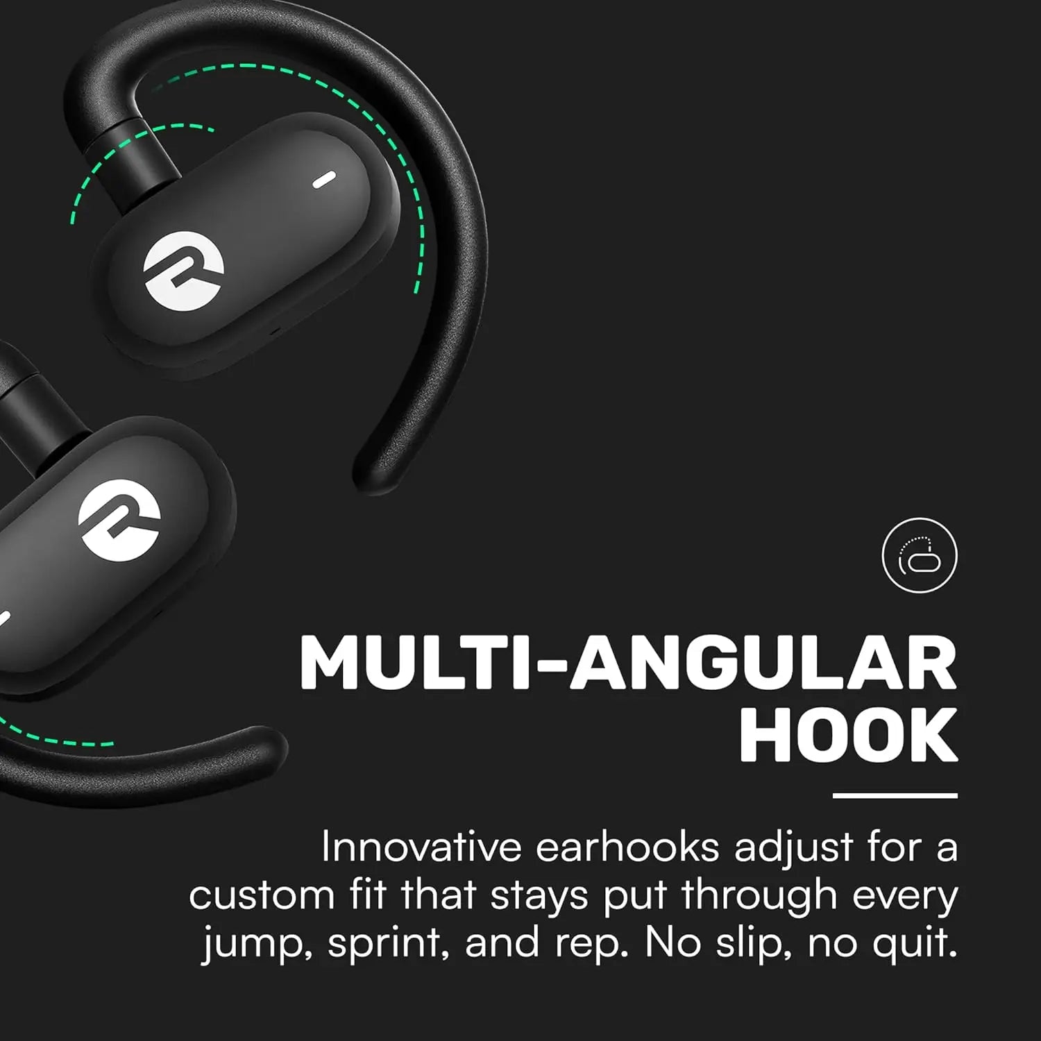 Raycon Open Earbuds – True Wireless Open Ear Bluetooth Headphones, Hook Design, IPX5 Water Resistant, 40 Hours of Battery Life (Mint)