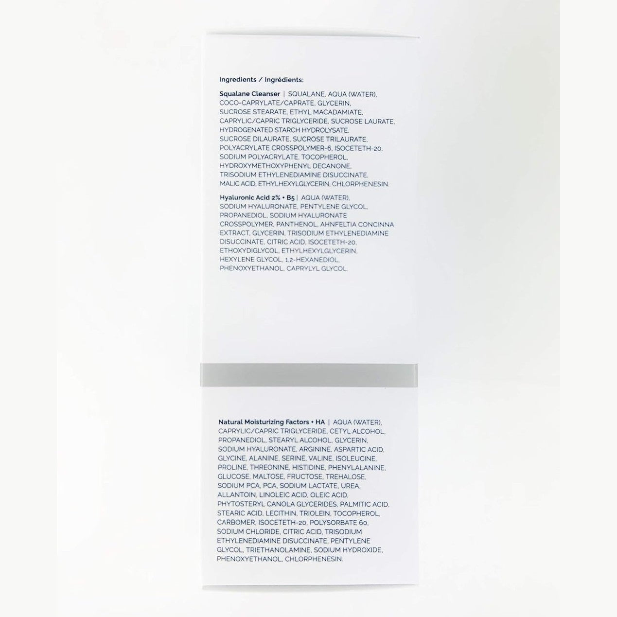 The Daily Set.Three Hydrating Formulas. Squalane cleanser(50ml)&The Ordinary Hyaluronic Acid 2% + B5 face serum (30ML)&Natural Moisturizing factors+HA (30ml) Skincare