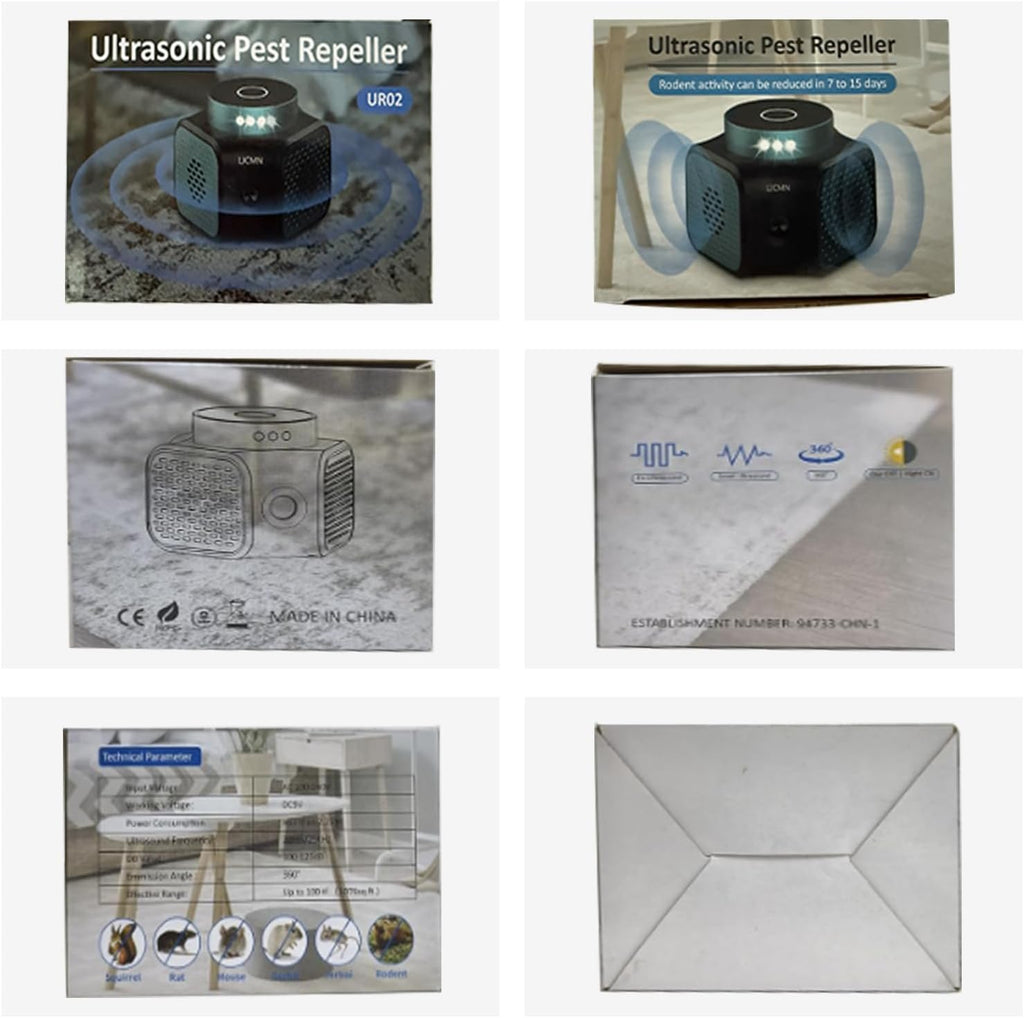 LJCMN Mouse Repellent Ultrasonic Plug in, Mice Repellent Indoor Rodent Squirrel Deterrent Device for Home Attic Garage