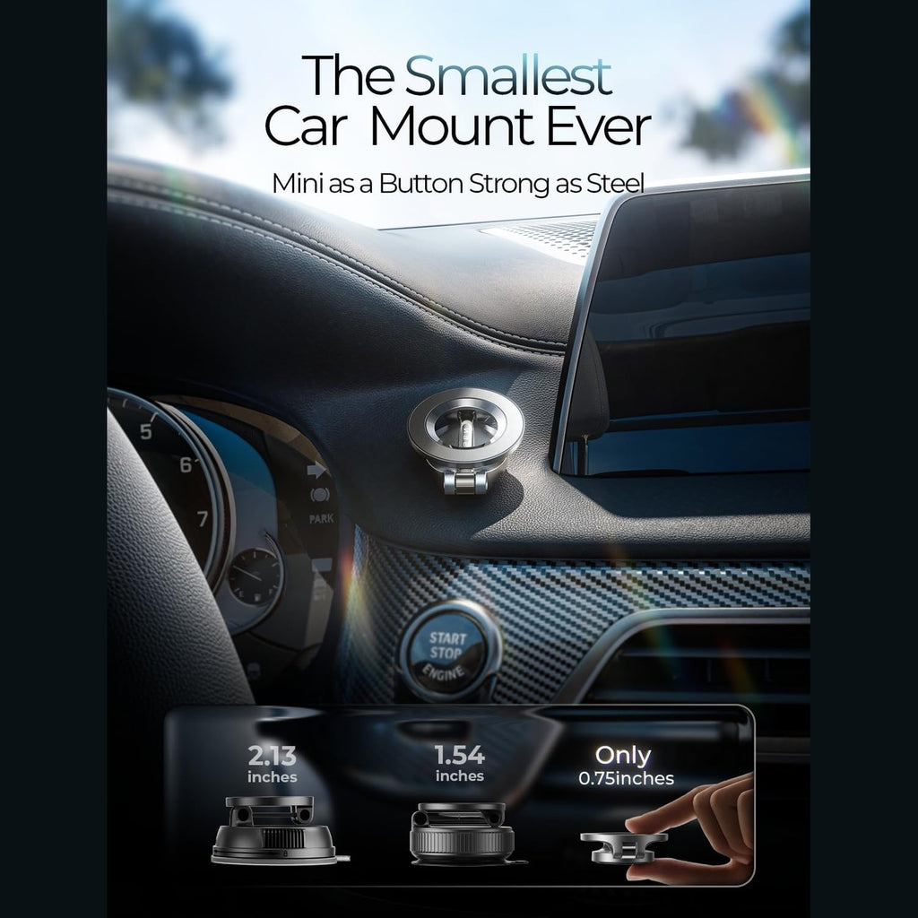 LISEN Ultra Magnetic Car Phone Holder, for MagSafe Car Mount, Car Accessories Gifts for Men, MagSafe Car Stocking Stuffers Magnet Holder Women, Fit for iPhone 16, 15, 14, 13, Series and MagSafe Case