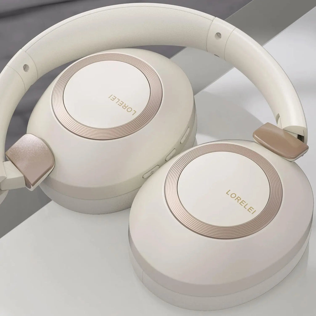 LORELEI B-C6 Over Ear Headphones (Beige White)