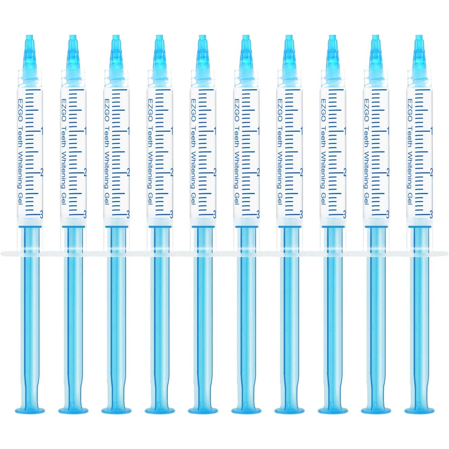 EZGO Teeth Whitening Gel Syringe, 22% Carbamide Peroxide, (10) 5ml Syringes, No Sensitivity