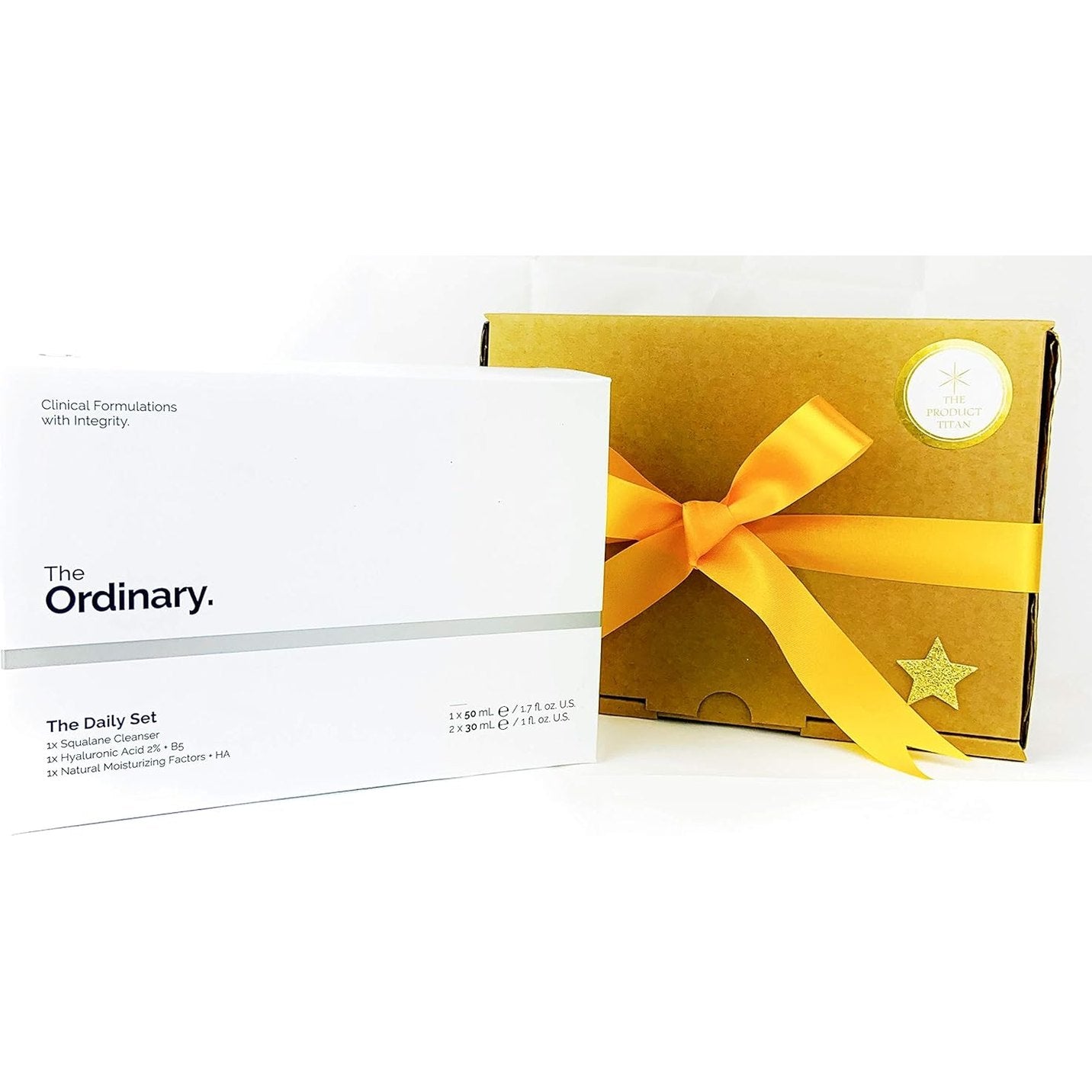 The Daily Set.Three Hydrating Formulas. Squalane cleanser(50ml)&The Ordinary Hyaluronic Acid 2% + B5 face serum (30ML)&Natural Moisturizing factors+HA (30ml) Skincare