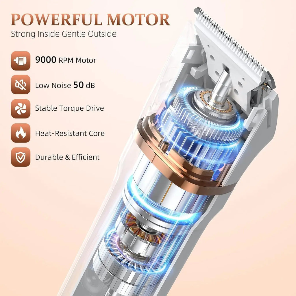 Electric Bikini Trimmer for Women - 4 in 1 Electric Shaver for Women, Waterproof Pubic Hair Trimmer and Facial Hair Remover, Replaceable Razors & Nose Hair Trimmer, Rechargeable Women's Grooming Kit