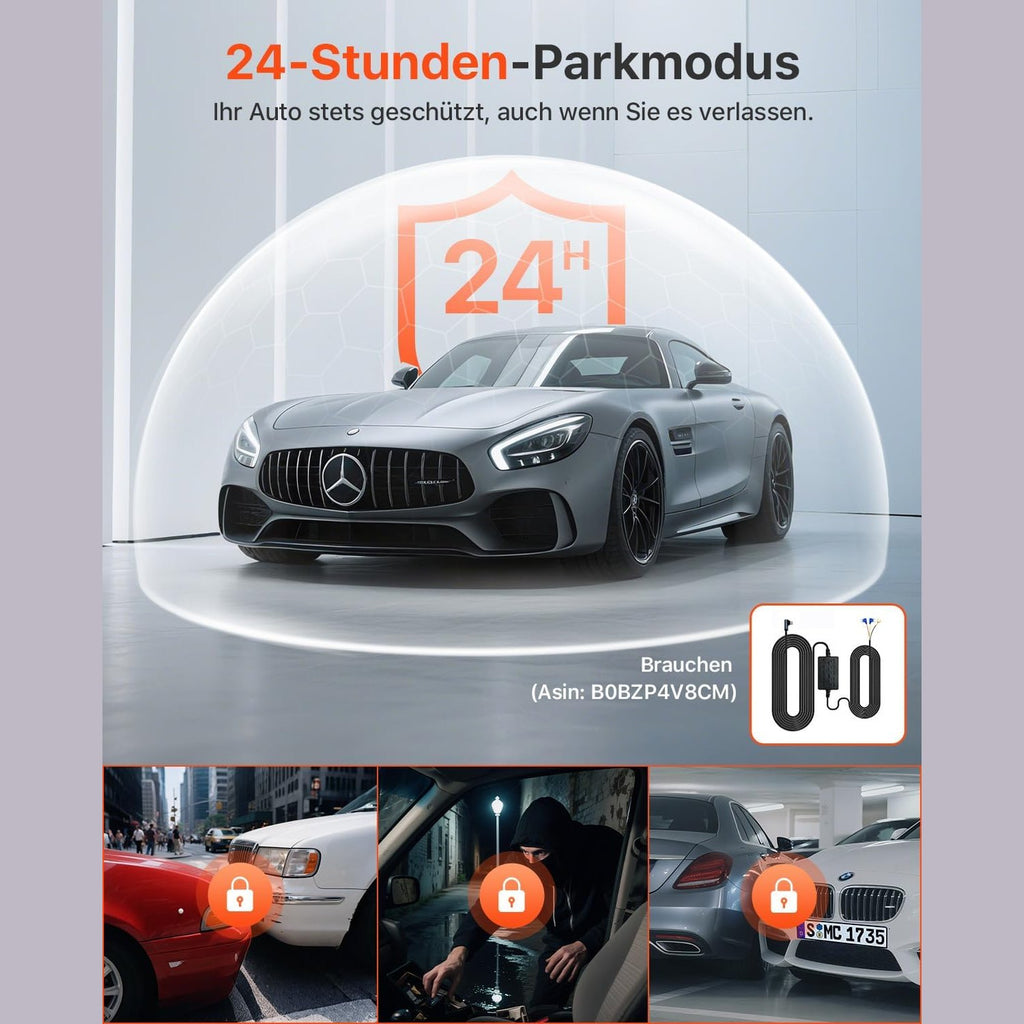 Bestsee 1080P Dash Cam Car Front Rear and Indoor with 64GB SD Card, Car Camera with Parking Surveillance, Motion Detection, Infrared Night Vision, G-Sensor, Loop Recording, WDR, Viewing Angle