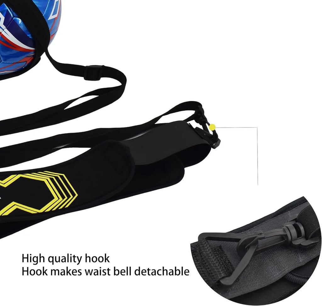 Close-up of detachable plastic hook mechanism on Senston belt