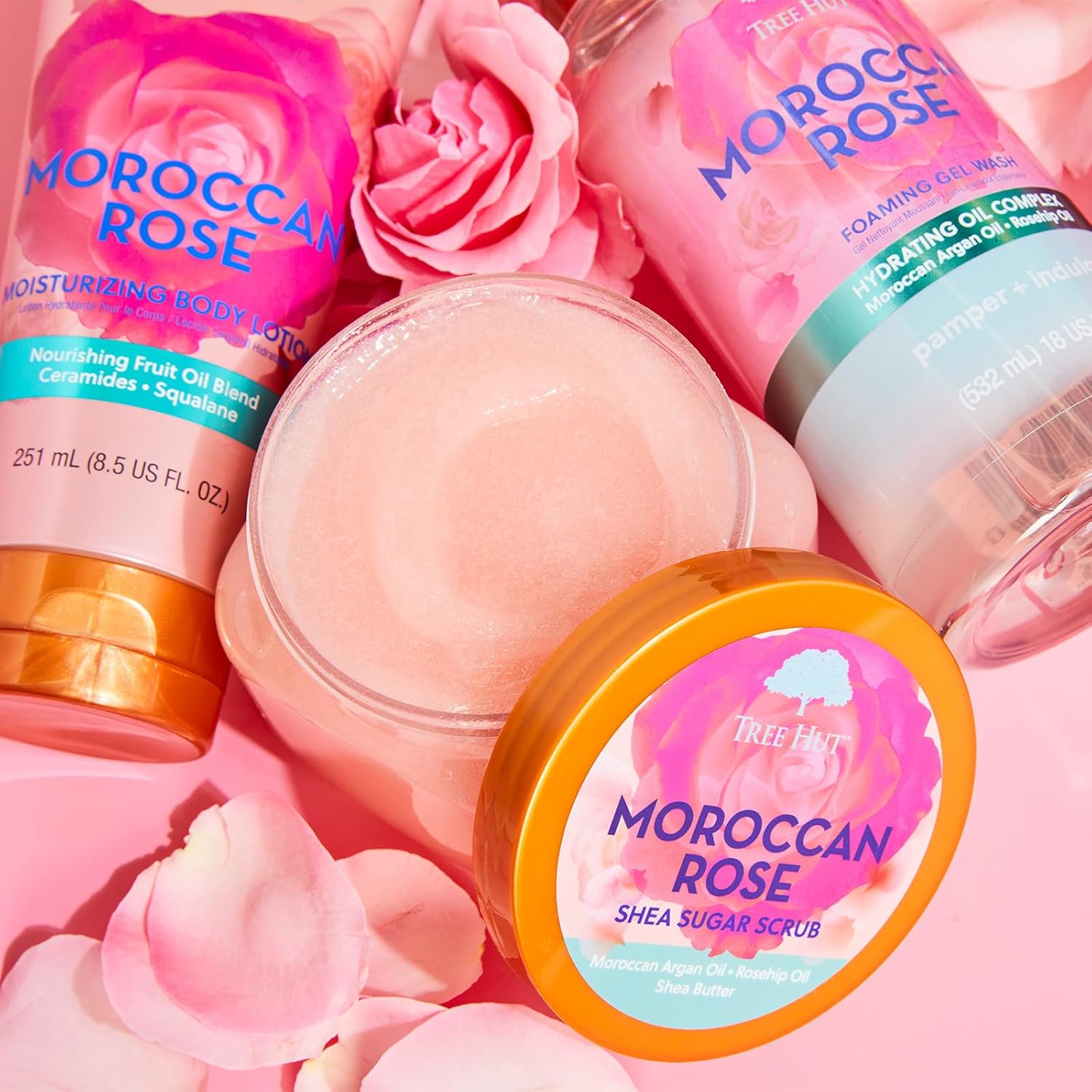 Moroccan Rose Tree Hut Shea Sugar Scrub ~ 18 oz by Tree Hut