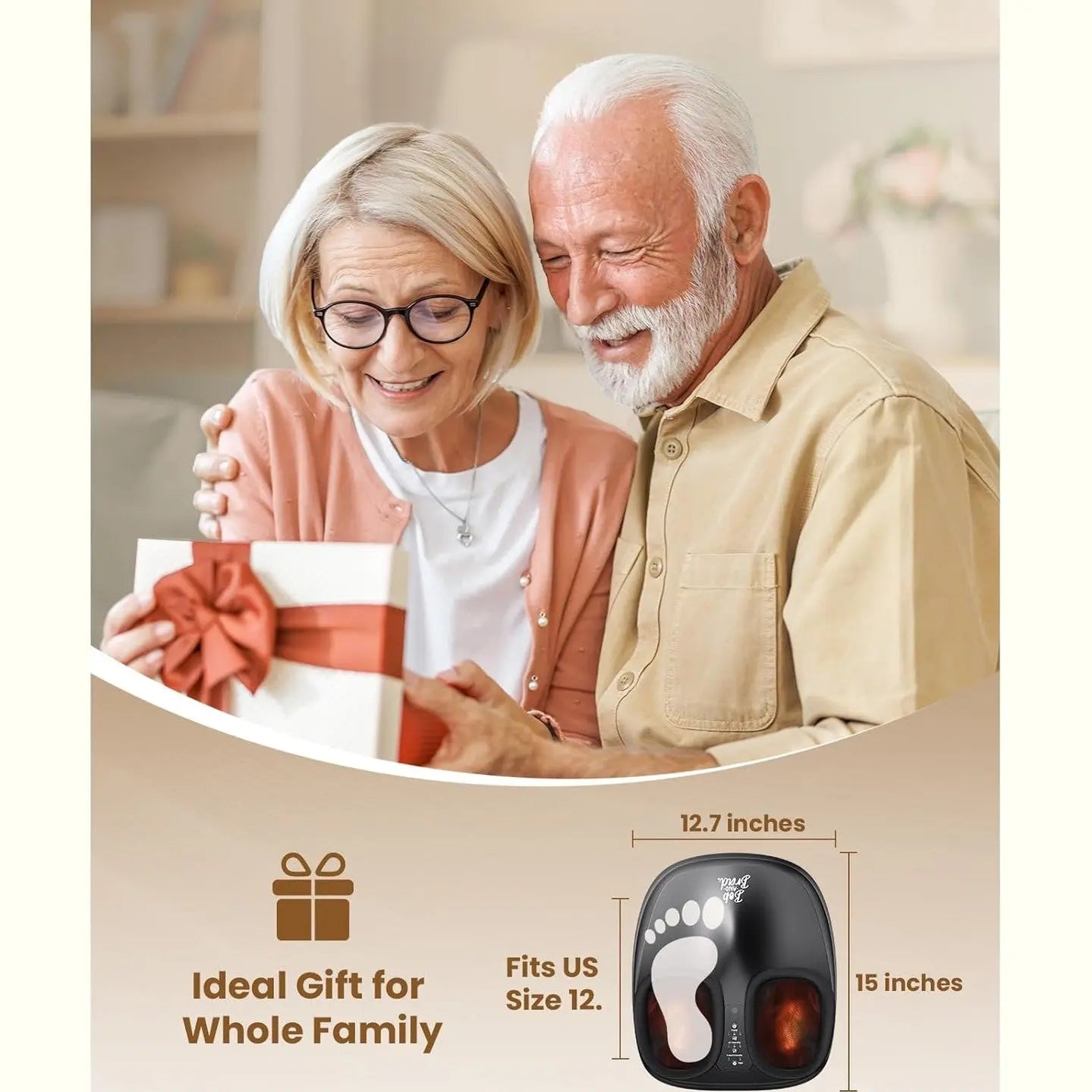 Bob and Brad Lite Foot Massager with Heat, Shiatsu Feet Massager for Plantar Fasciitis and Relieve Pain, Electric Foot Massager Deep Kneading, Compression - Remote Control, Gifts for Valentines