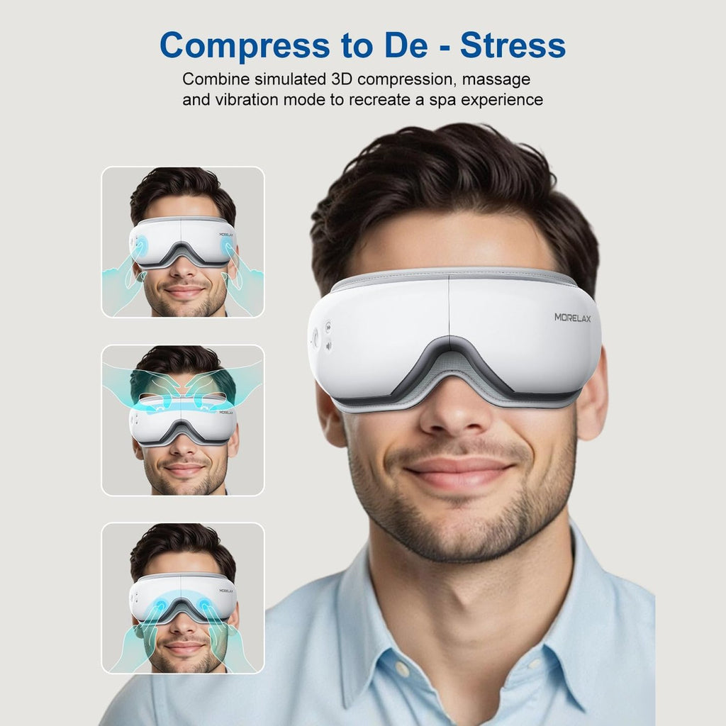 Eye Massager with Heat, Eye Care Face Massager, Heated Eye Mask with Bluetooth Music, Eye Machine for Relax Eye Strain Dark Circle Eye Bags, Gifts for Men/Women