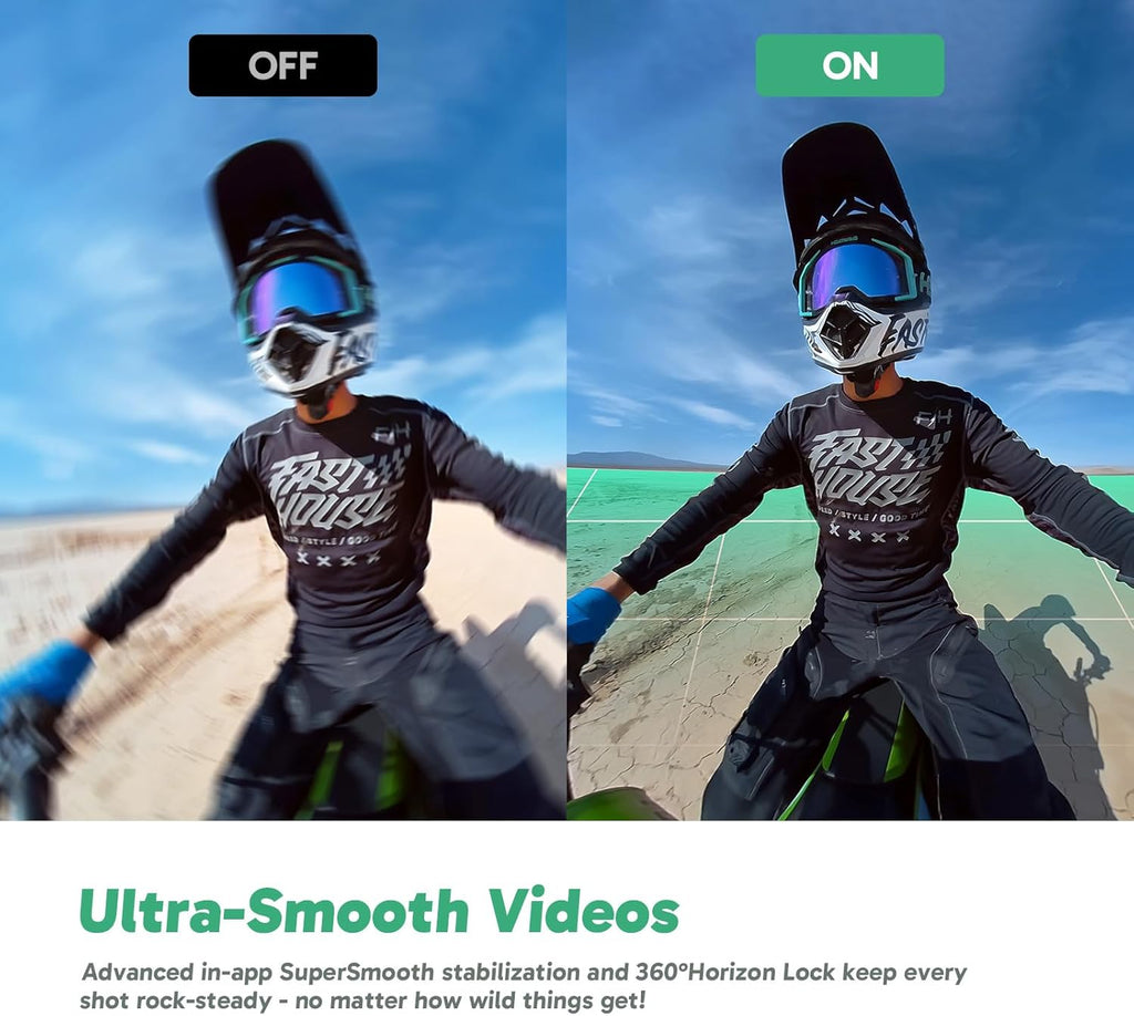 AKASO 360° Action Cam - 5.7K 72MP 360 Degree Action Camera with Dual 1/2 Inch 48MP Sensors, 2.29 Inch Touch Screen, Invisible Selfie Stick Effect, 360° Horizon Lock, AI Tracking, 2 x 1350 mAh Battery