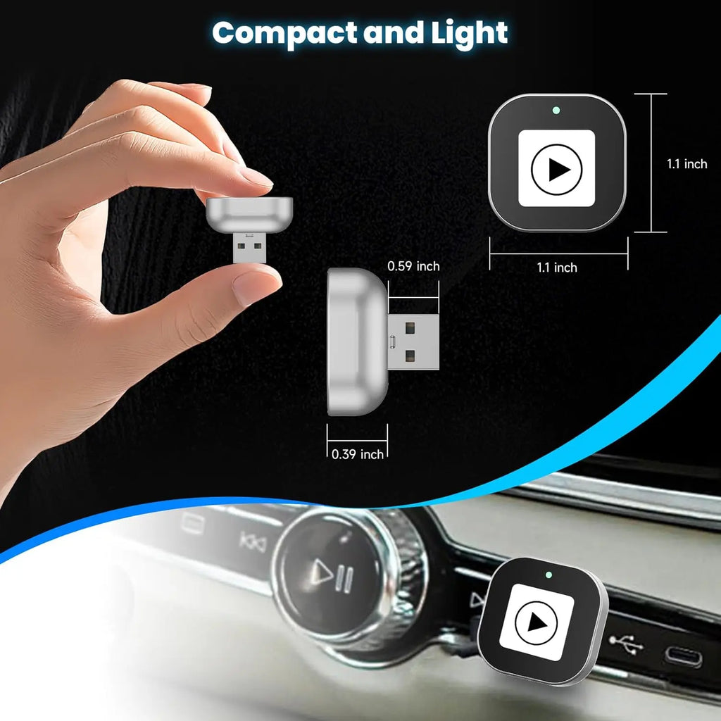 Compact lightweight Spedal CL322 wireless adapter dimensions shown