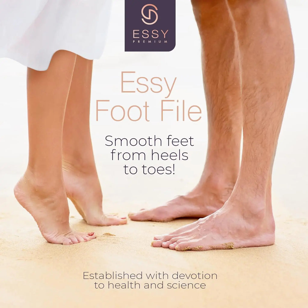 Essy Electric Foot File Pedicure Feet Hard Skin Remover Foot Scraper Dry Dead Skin Remover Callus Exfoliator Rechargeable Feet Scrubber with 5 Replacement Rollers Foot Care Skin Removers