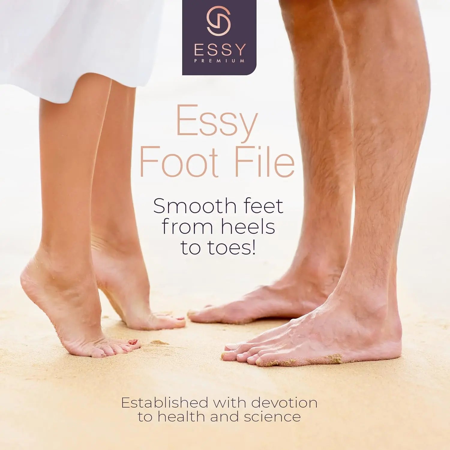 Essy Electric Foot File Pedicure Feet Hard Skin Remover Foot Scraper Dry Dead Skin Remover Callus Exfoliator Rechargeable Feet Scrubber with 5 Replacement Rollers Foot Care Skin Removers