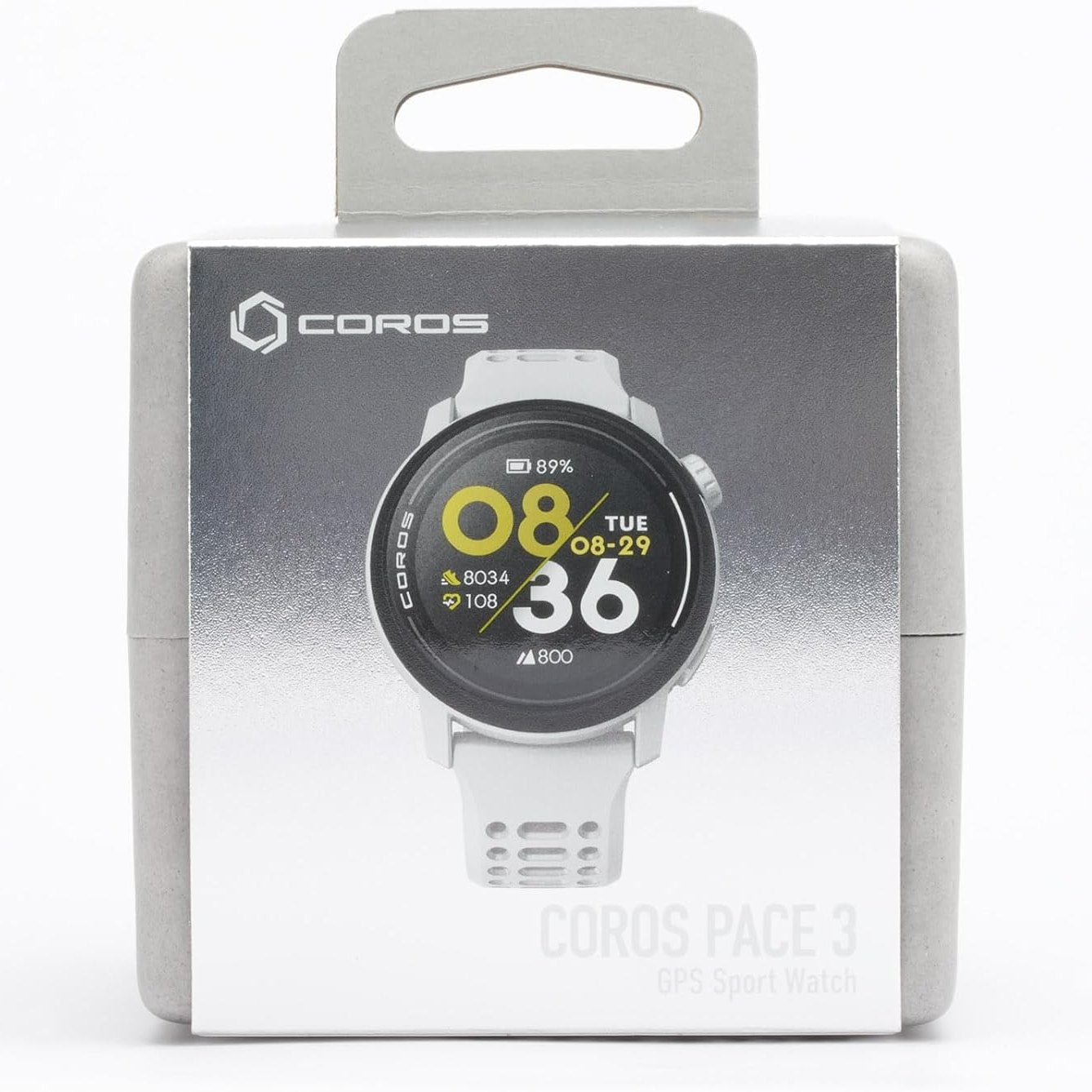 COROS PACE 3 GPS Sport Watch, Lightweight Running Watch, 17-Day Battery Life, Accurate GPS, Heart Rate Monitor, Navigation, Sleep Tracking, Training Plan, Run, Bike, and Ski (White Silicone)