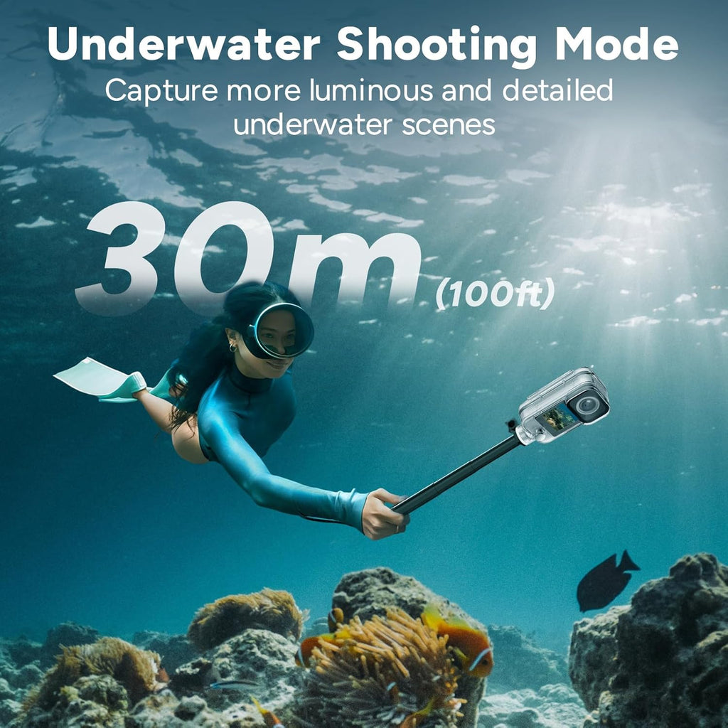 SJCAM C300 Action Camera 4K30fps, 1.33 Inch Dual Touchscreen Sports Camera, 2.4G/5G Dual WiFi 20MP Helmet Camera, 6-axis EIS Underwater Camera 30 m Waterproof with 2800 + 1000 mAh Dual Battery