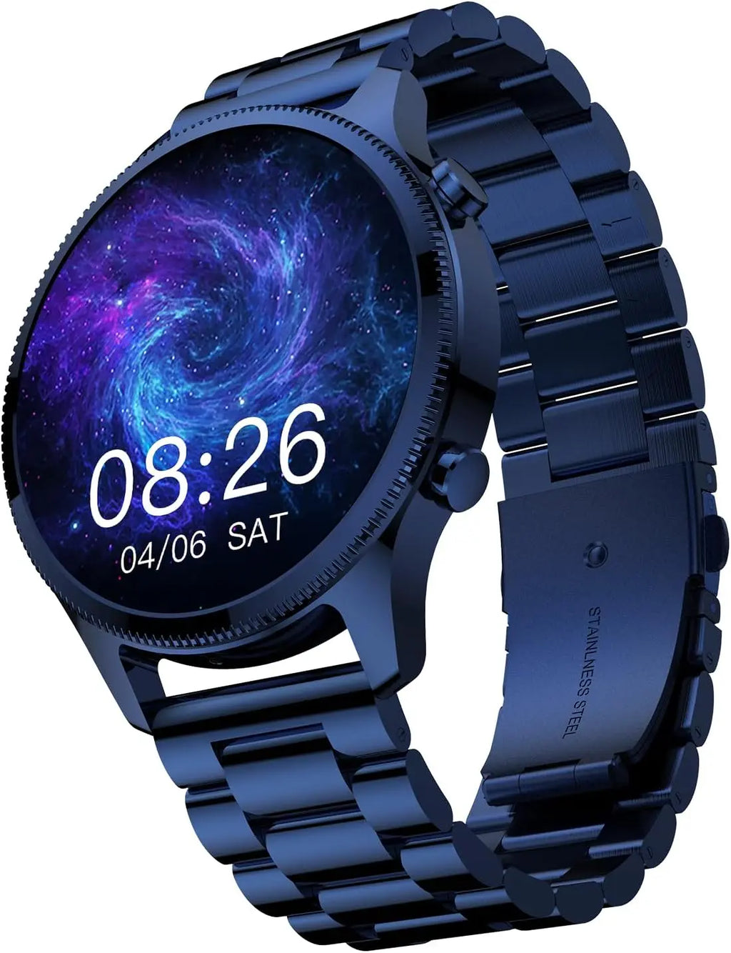 Noise Halo Plus Elite Edition Smartwatch with 1.46 Inch Super AMOLED Display, Stainless Steel Finish Metallic Straps, 4-Stage Sleep Tracker, Upto 7 Days Battery, Effortless Communication