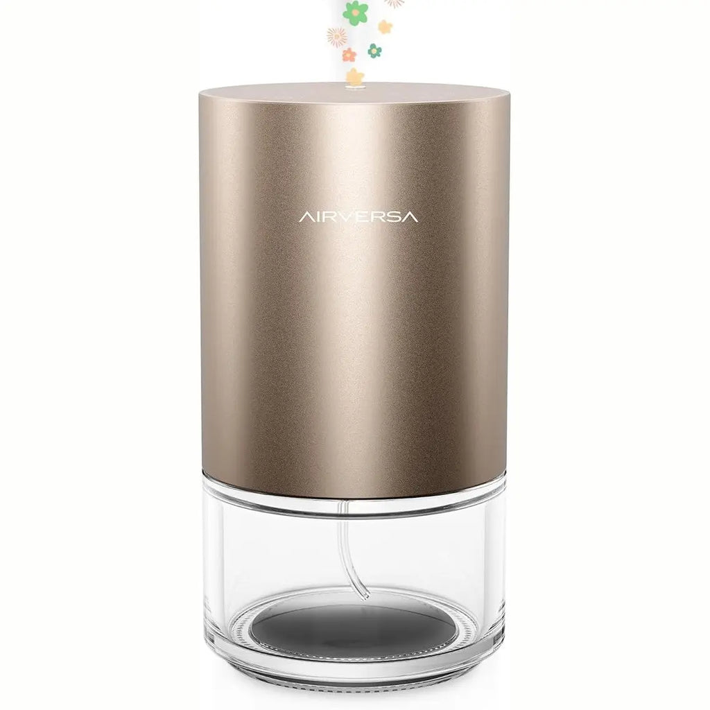 Essential Oil Diffuser Water Free Aromatherapy Home Large Room Bedroom Car Office Desk Battery Operated Small Pure Fragrance Diffuser AN2 (Desert Titanium)