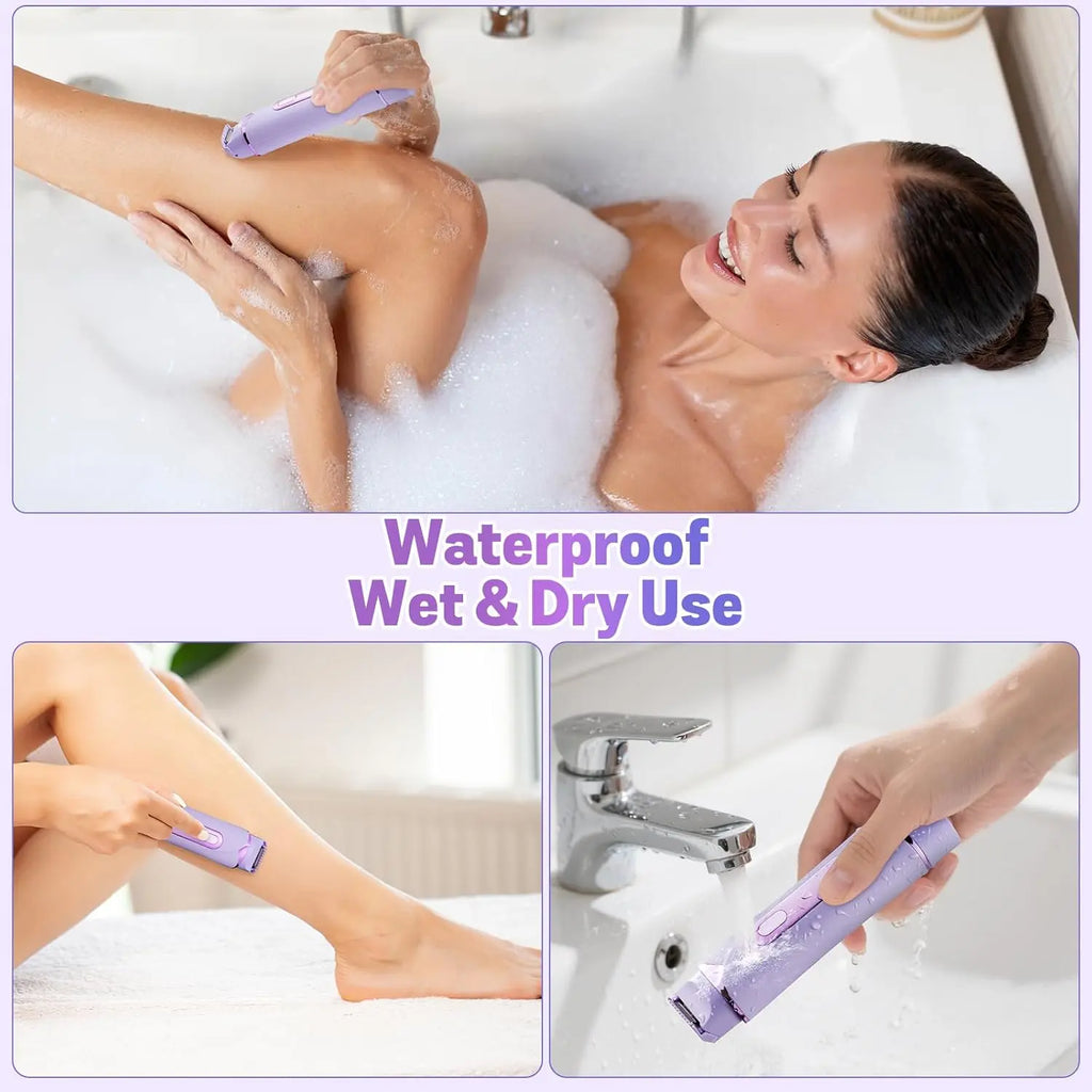 Bikini Trimmer 2025 Latest Model 2-in-1 Bikini Trimmer Women's Intimate Area, Rechargeable Portable Waterproof Pain Free Razor, Bikini Skin Trimmer, For the Whole Body